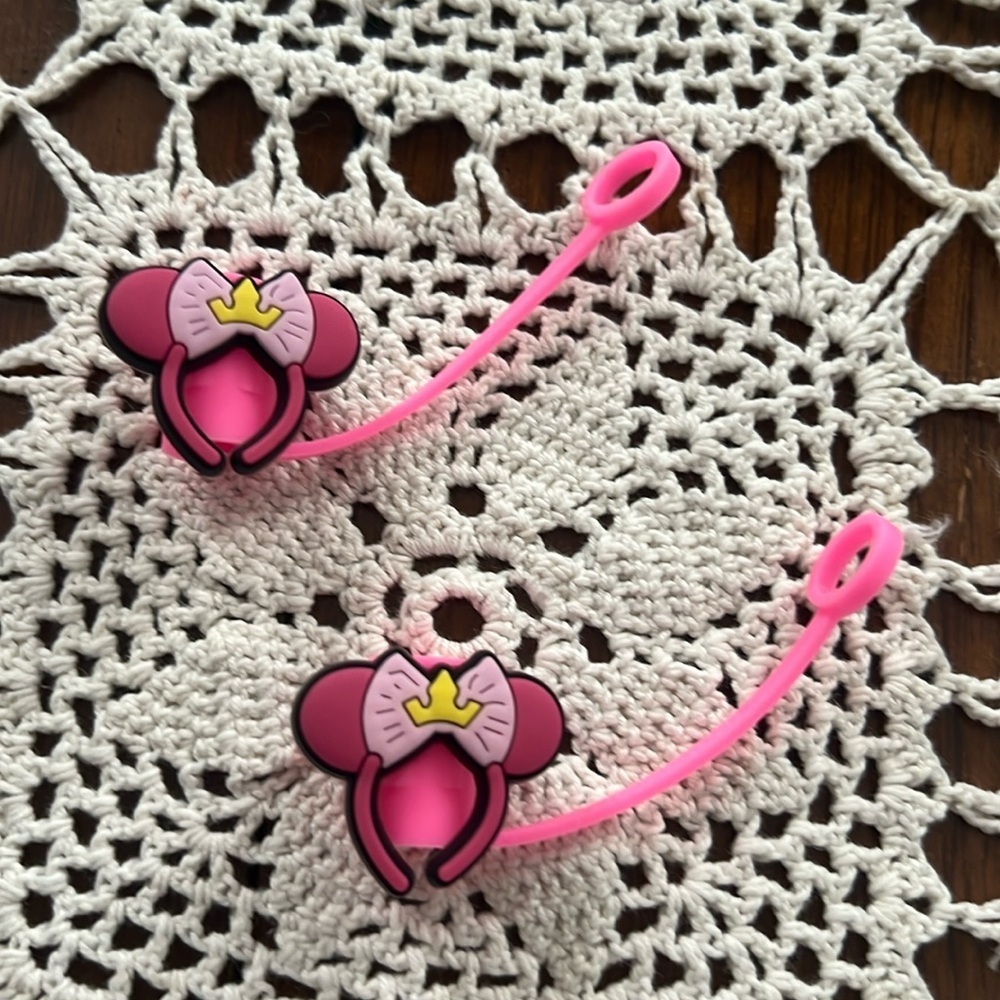 Two mouse ears straw toppers